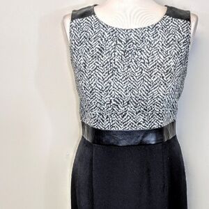 Jones NY Leather Trim Dress